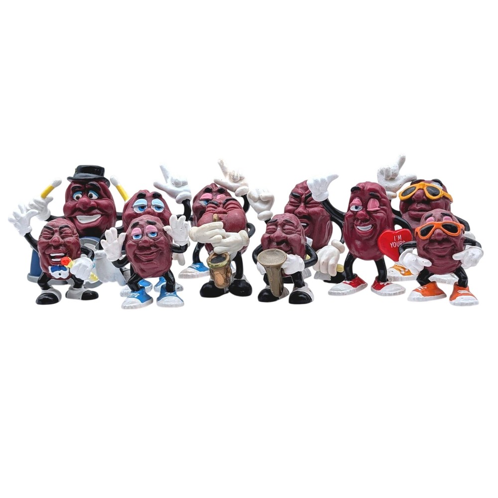 1988 California Raisins PVC Figure Lot 11 Applause CALRAB Drummer Sax